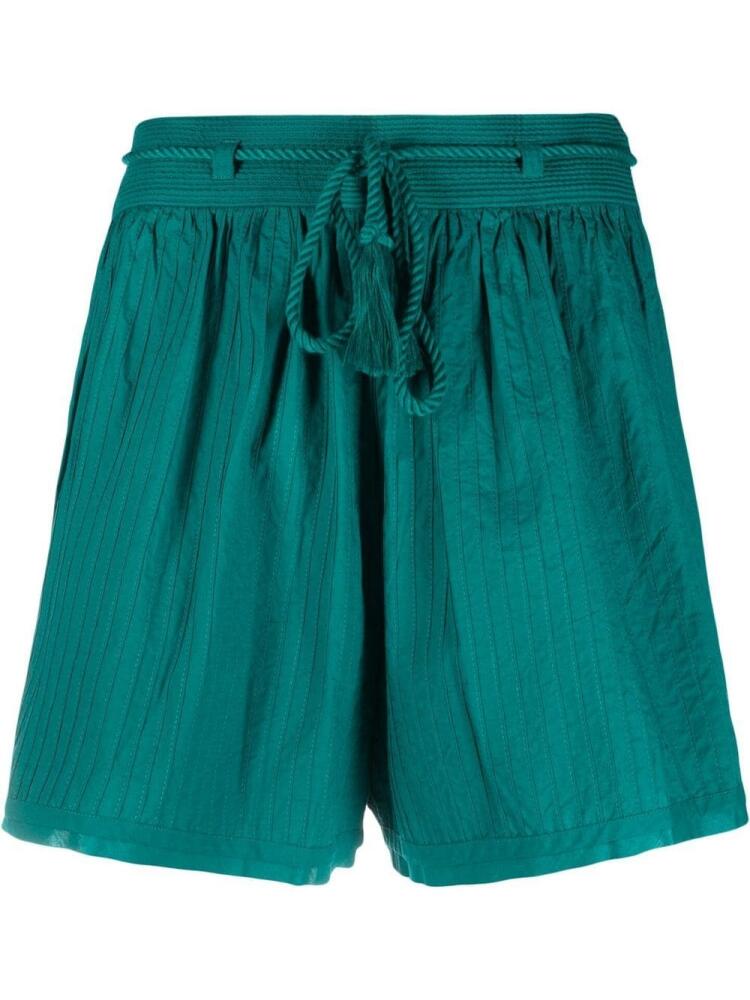 Ulla Johnson Rina high-waisted cotton shorts - Green Cover