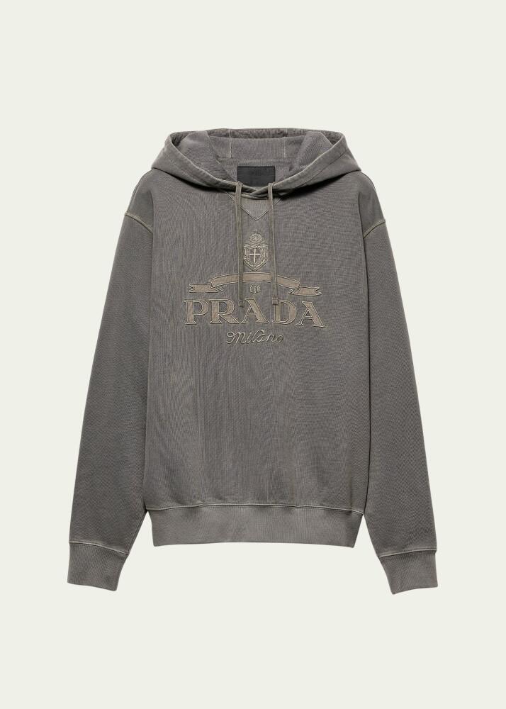 Prada Men's Embroidered Cotton Hoodie Cover