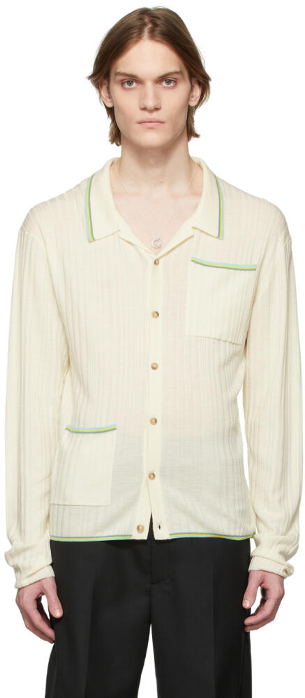 King & Tuckfield Off-White Knitted Shirt Cover