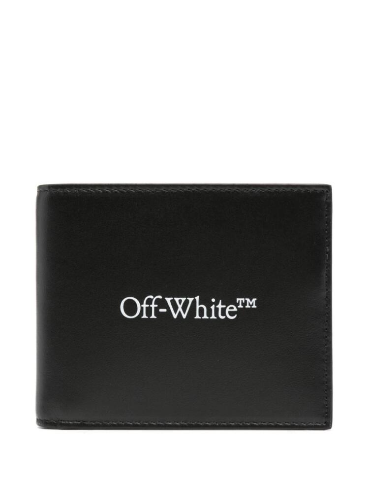 Off-White logo-print leather wallet - Black Cover