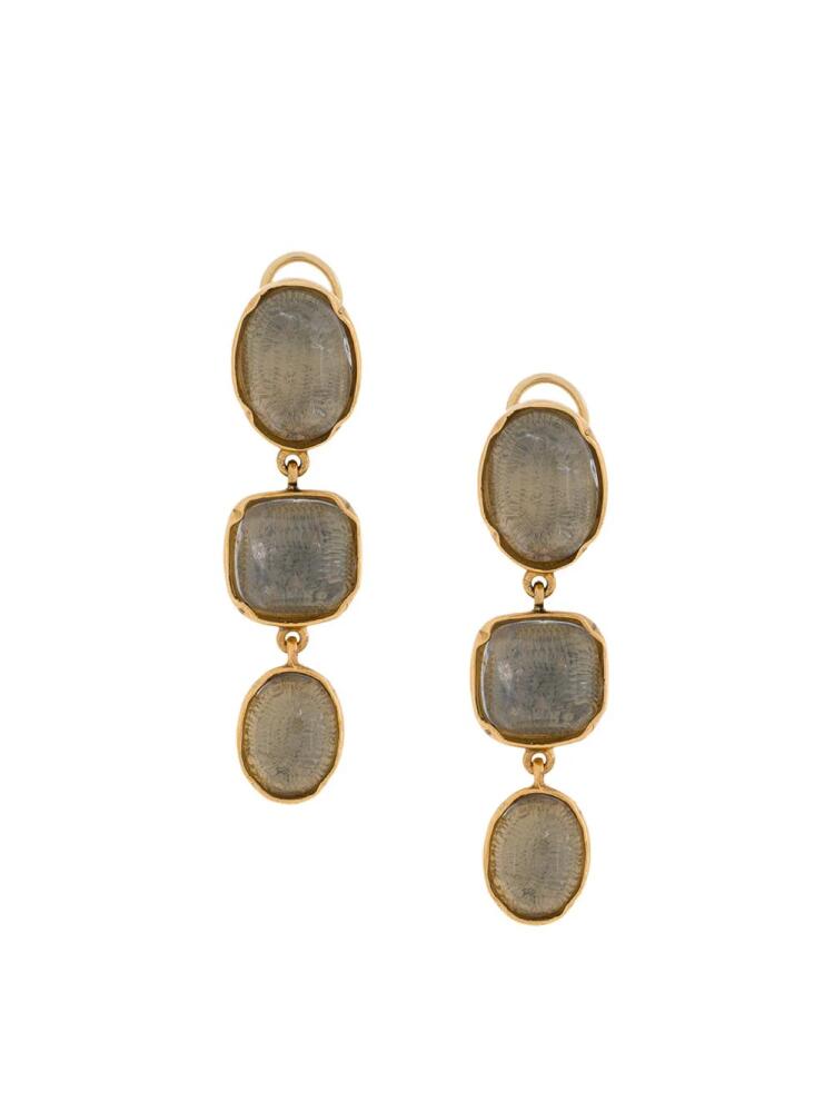 Goossens Three Cabochons clip earrings - Gold Cover