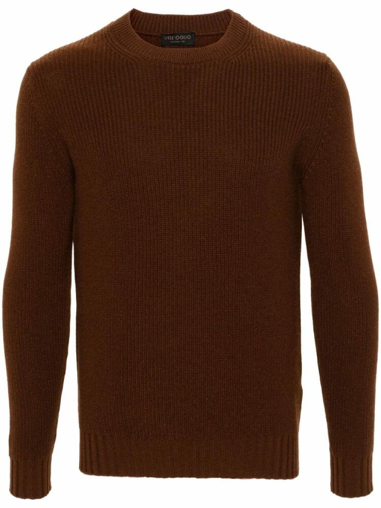 Dell'oglio ribbed-knit crew-neck jumper - Brown Cover