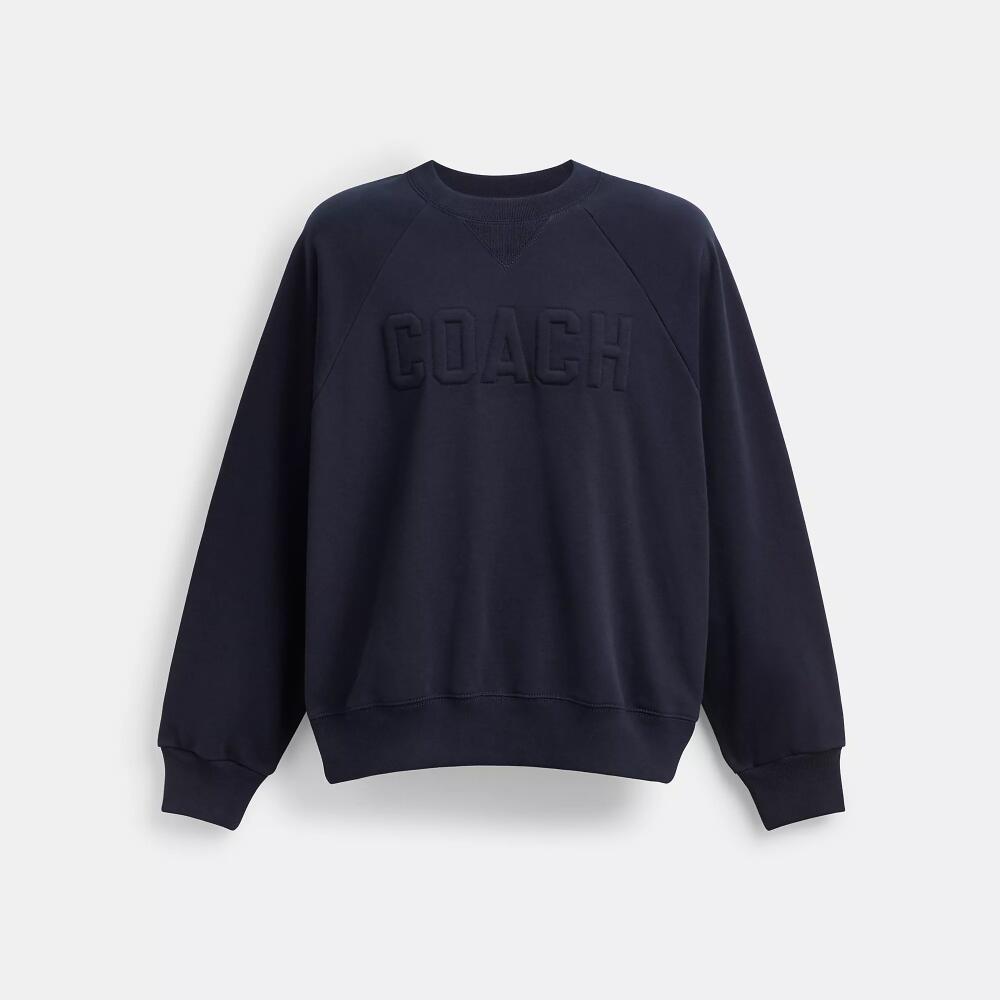 Coach Debossed Raglan Crewneck Sweatshirt Cover