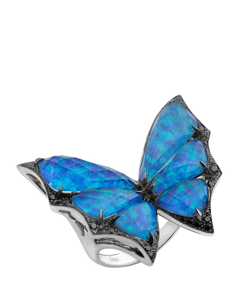 Stephen Webster Opalescent Quartz Bat-Moth Ring Cover