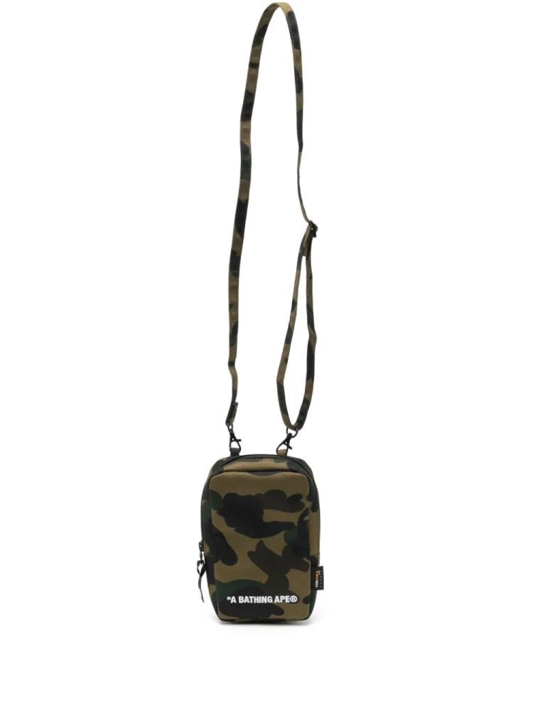 A BATHING APE® camouflage print mini messenger bag - Green Cover