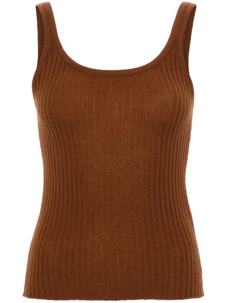 Ermanno Scervino cashmere tank top - Brown Cover