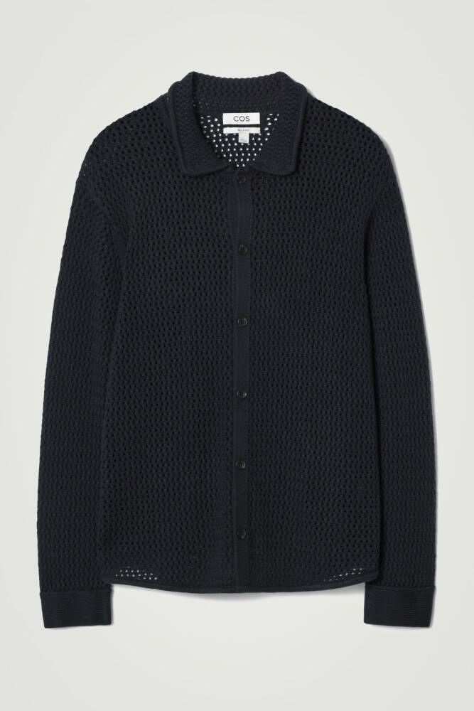 COS OPEN-KNIT COLLARED CARDIGAN Cover