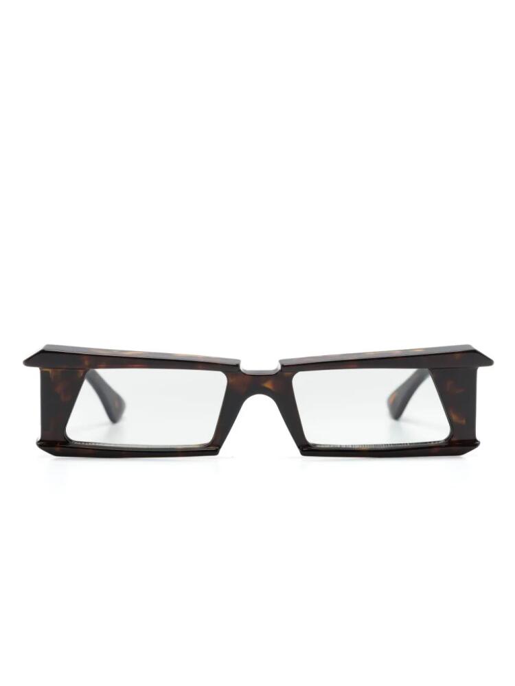 Kuboraum X21 rectangle-frame sunglasses - Brown Cover