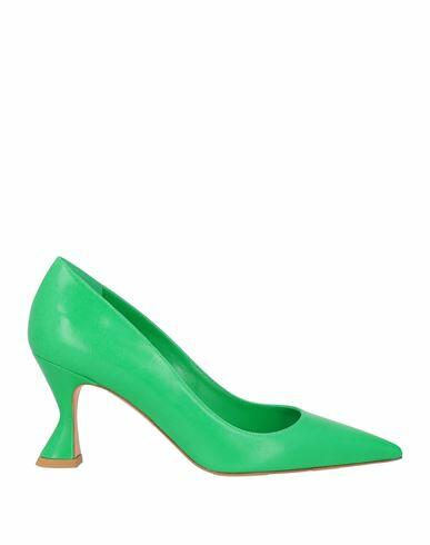 Deimille Woman Pumps Emerald green Soft Leather Cover