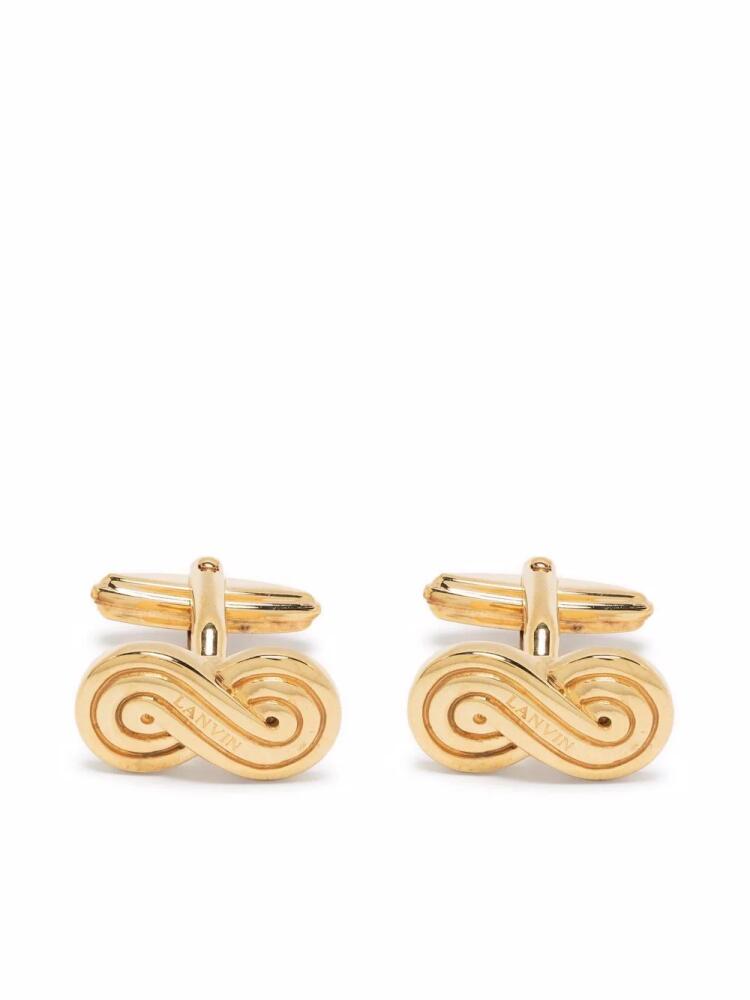 Lanvin swirl gold cufflinks Cover