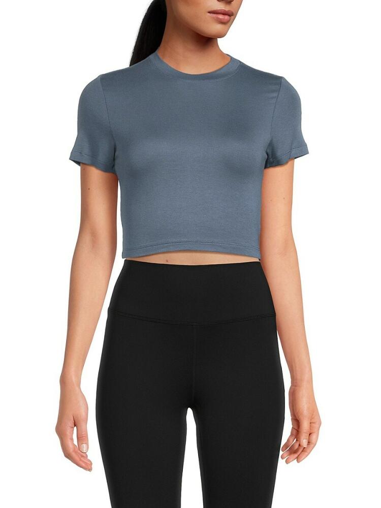 IVL Women's Heathered Slim Fit Crop Top - Moonlight Cover