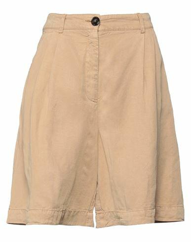 Max & co. Woman Shorts & Bermuda Shorts Camel Lyocell, Linen Cover