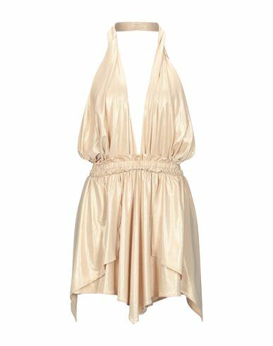 Nora Barth Woman Mini dress Gold Polyester, Elastane Cover