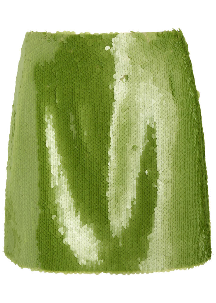 16 Arlington Este Sequin-embellished Mini Skirt - Lime Cover