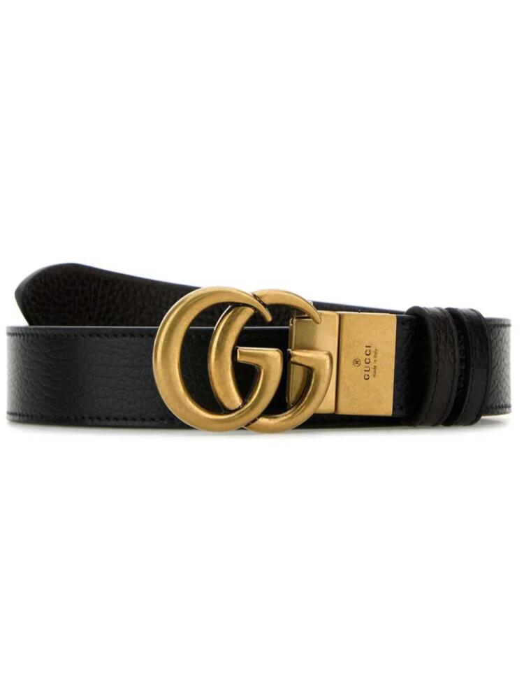 Gucci Double G buckle leather belt - Black Cover