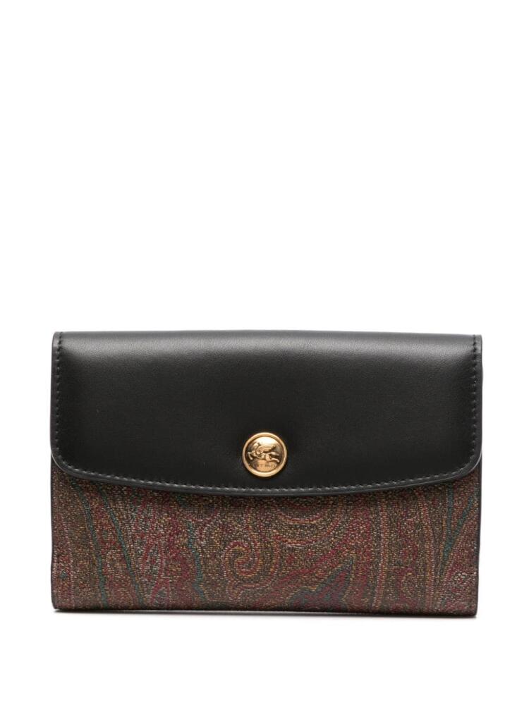 ETRO Essential paisley-print leather wallet - Black Cover