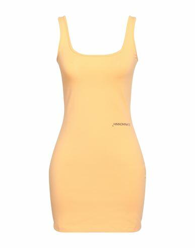 Hinnominate Woman Mini dress Apricot Cotton, Elastane Cover