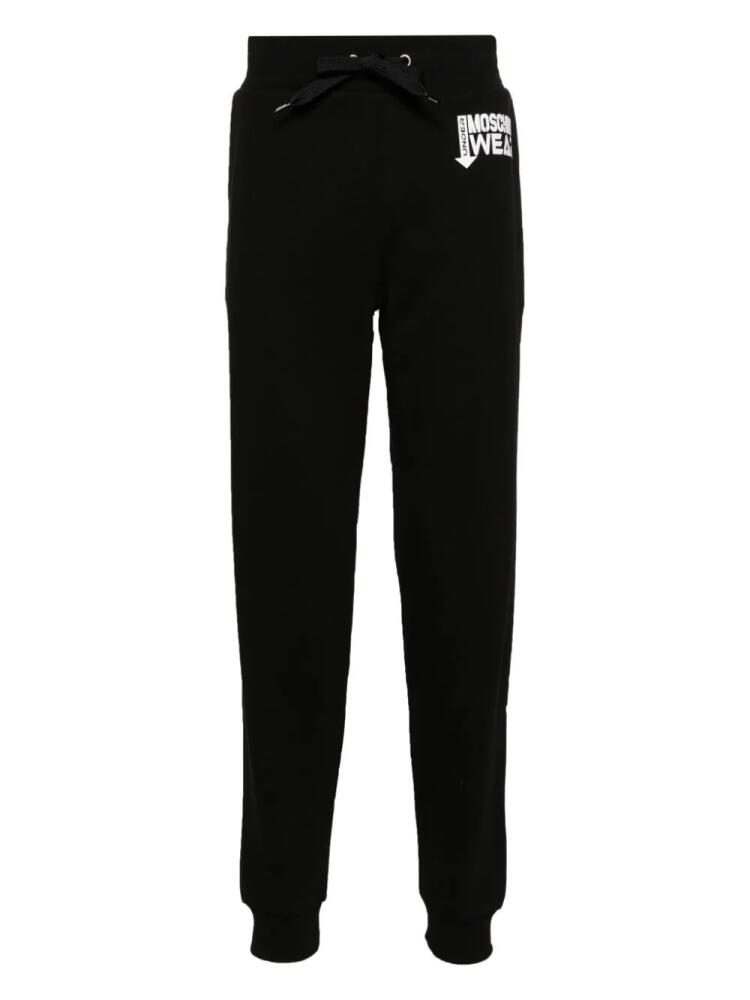 Moschino logo-appliqué track pants - Black Cover