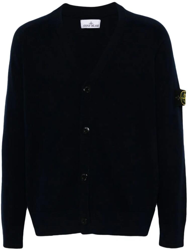 Stone Island Compass-badge cardigan - Blue Cover