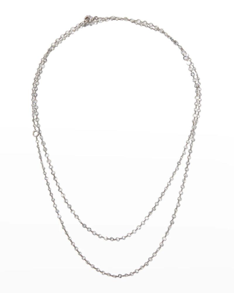 64 Facets Platinum Diamond-Strand Necklace, 48"L, 14.5tcw Cover