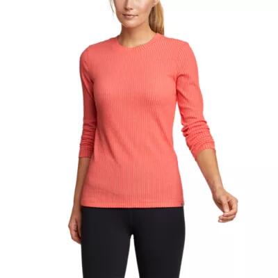 Eddie Bauer Women's Solstice Ribbed Long-Sleeve Crew Cover