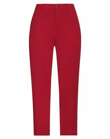 Berwich Woman Pants Brick red Polyester, Elastane Cover