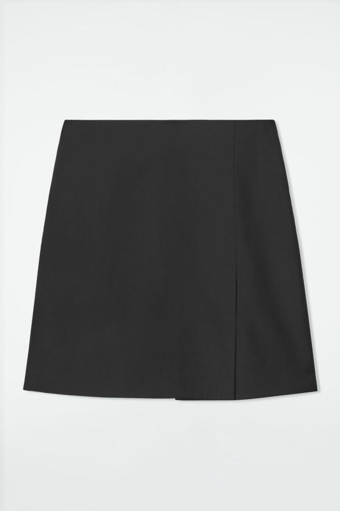 COS WRAP-EFFECT WOOL MINI SKIRT Cover