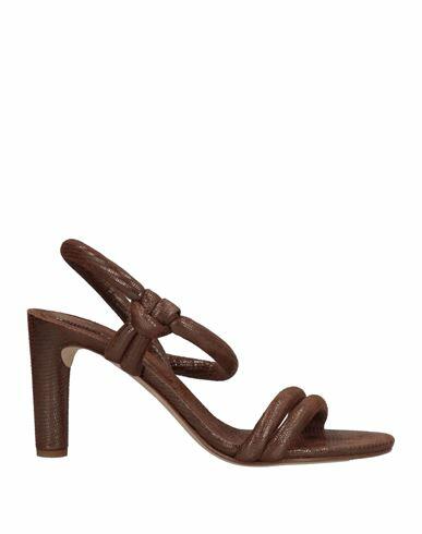 Del Carlo Woman Sandals Brown Soft Leather Cover