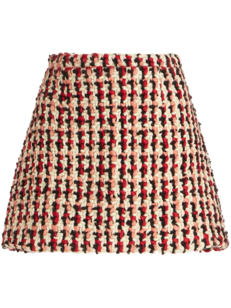 ETRO bouclé wool-blend mini skirt - Red Cover