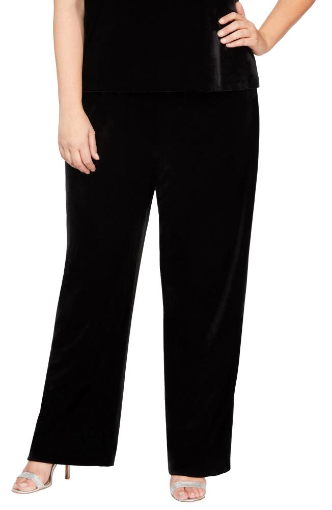 Alex Evenings Flat Front Pants in Black Cover