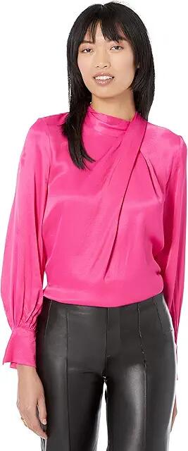 MANGO Tino Blouse (Bright Pink) Women's Clothing Cover