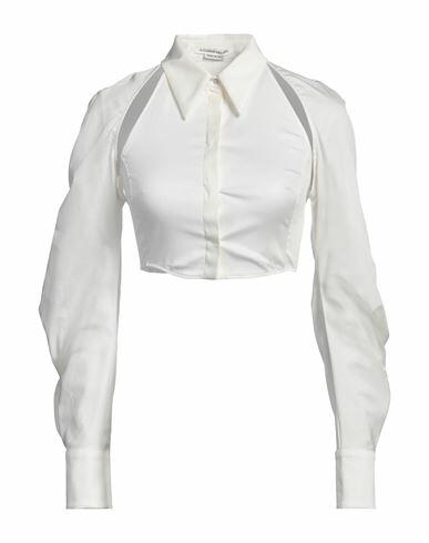 Alessandro Vigilante Woman Shirt Off white Cotton, Elastane Cover