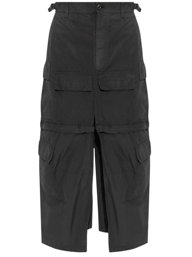 Balenciaga ripstop maxi cargo skirt - Black Cover