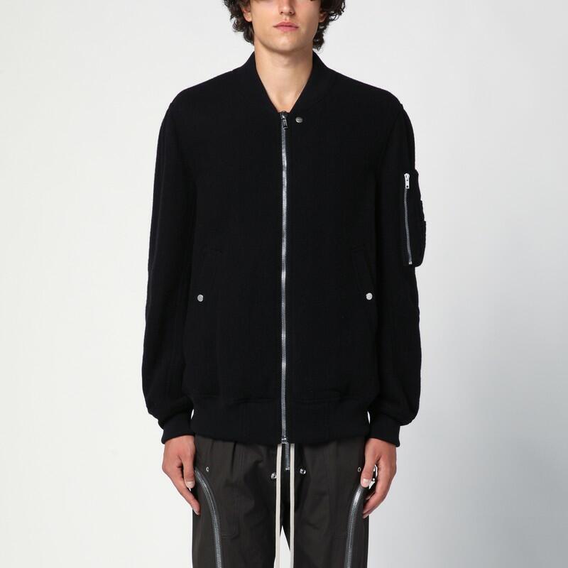 Rick Owens Black zipped jacket in wool Cover