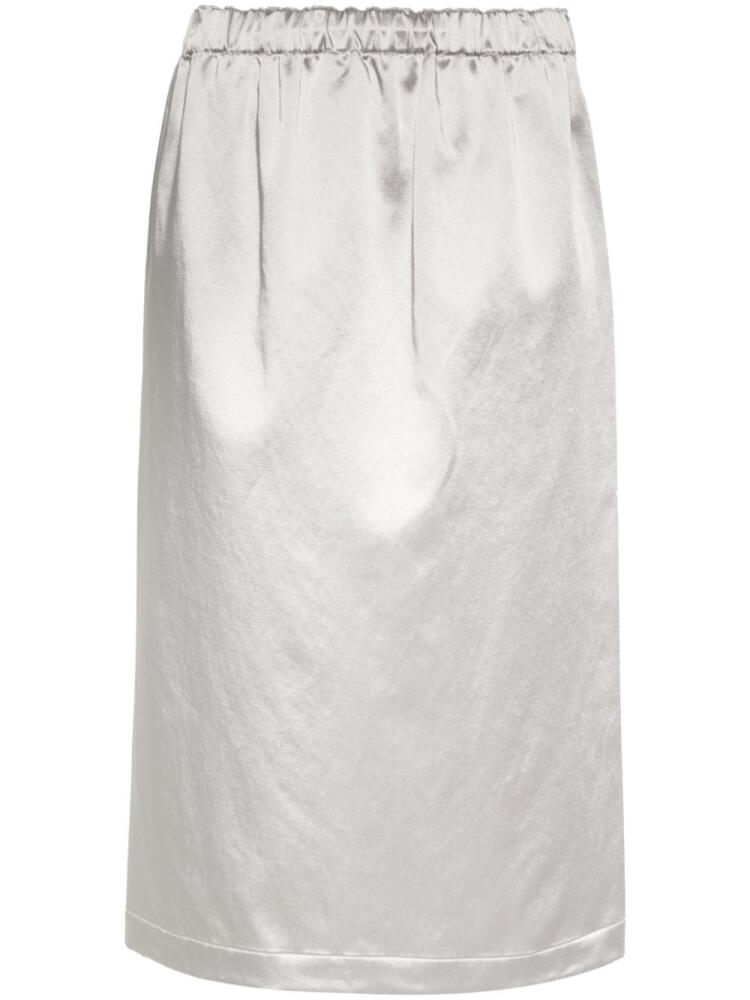 Fabiana Filippi Duchesse satin skirt - Silver Cover