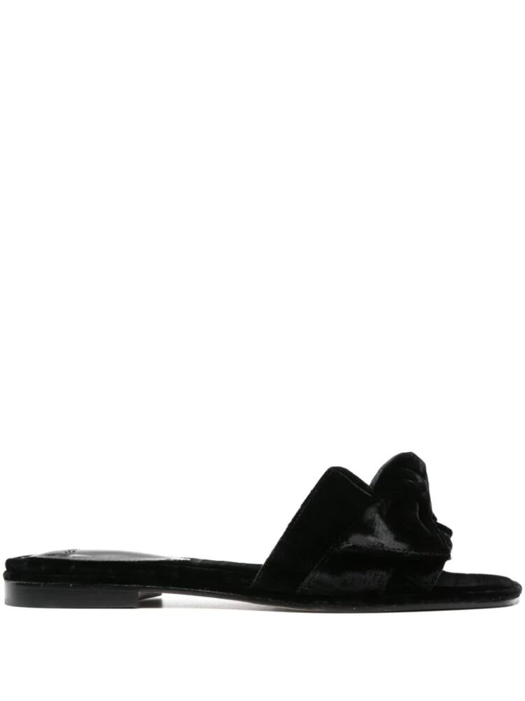 Alexandre Birman Maxi Clarita velvet slides - Black Cover