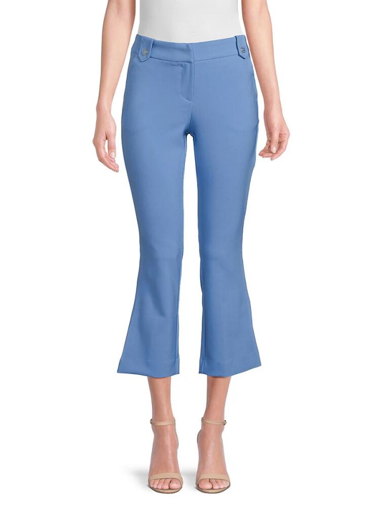 NANETTE nanette lepore Women's Cropped Flare Pants - Cayman Blue Cover