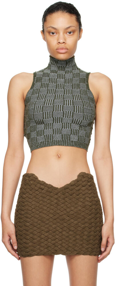 Isa Boulder Khaki & Blue Lenticular Tank Top Cover