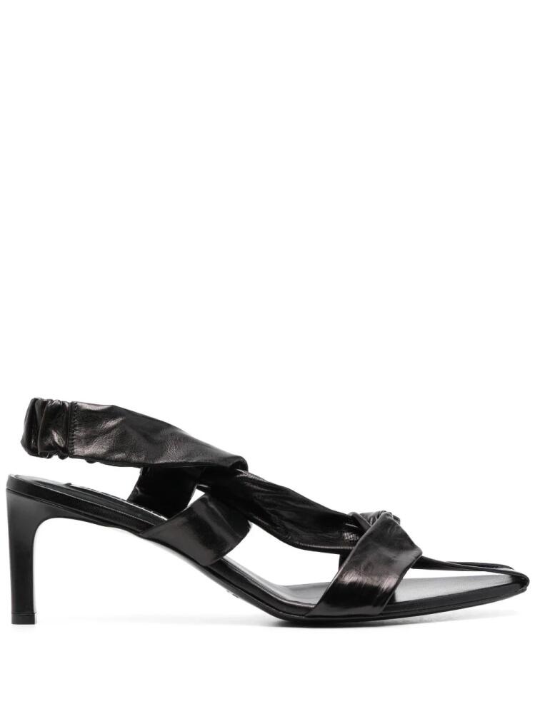 Jil Sander knotted-strap leather sandals - Black Cover