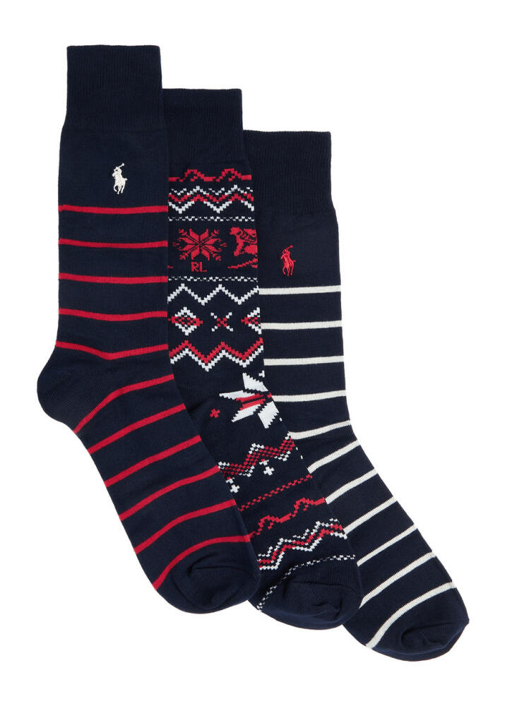 Polo Ralph Lauren Cotton-blend Socks - set of Three - Multicoloured Cover