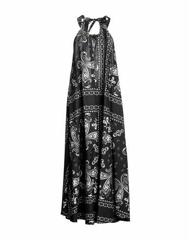 Vicolo Woman Maxi dress Black Cotton Cover