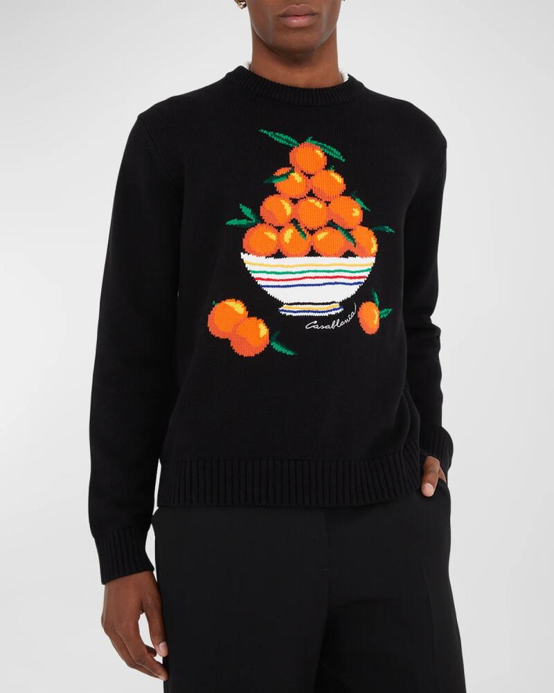 CASABLANCA Men's Pyramide D'Oranges Intarsia Sweater Cover