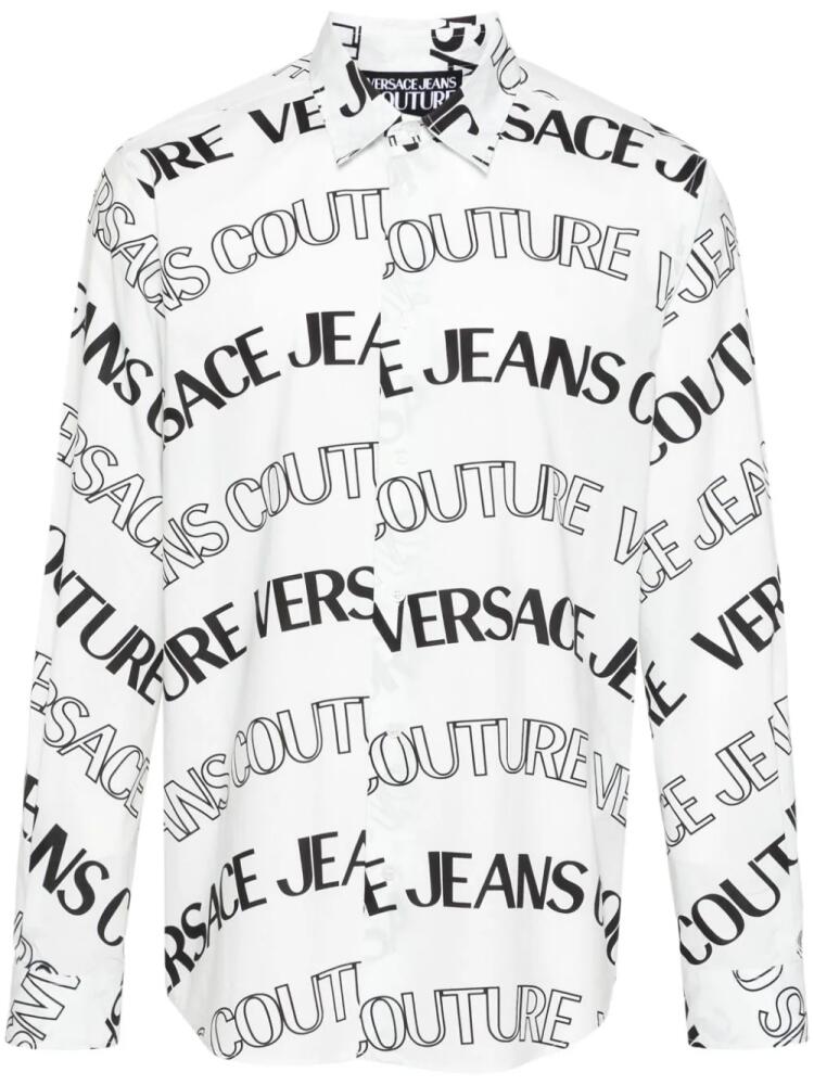 Versace Jeans Couture logo-print cotton shirt - White Cover