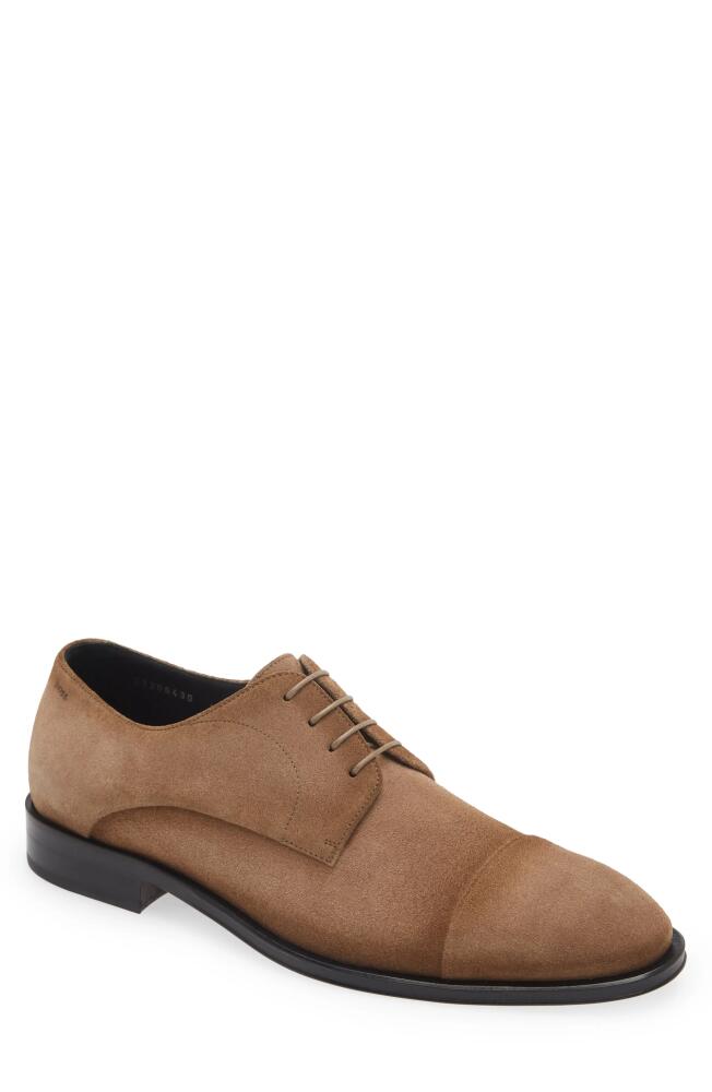 BOSS Derrek Cap Toe Derby in Medium Beige Cover