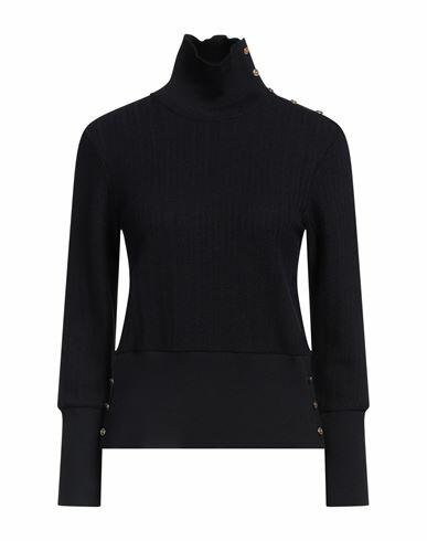 Thom Browne Woman Turtleneck Navy blue Virgin Wool Cover