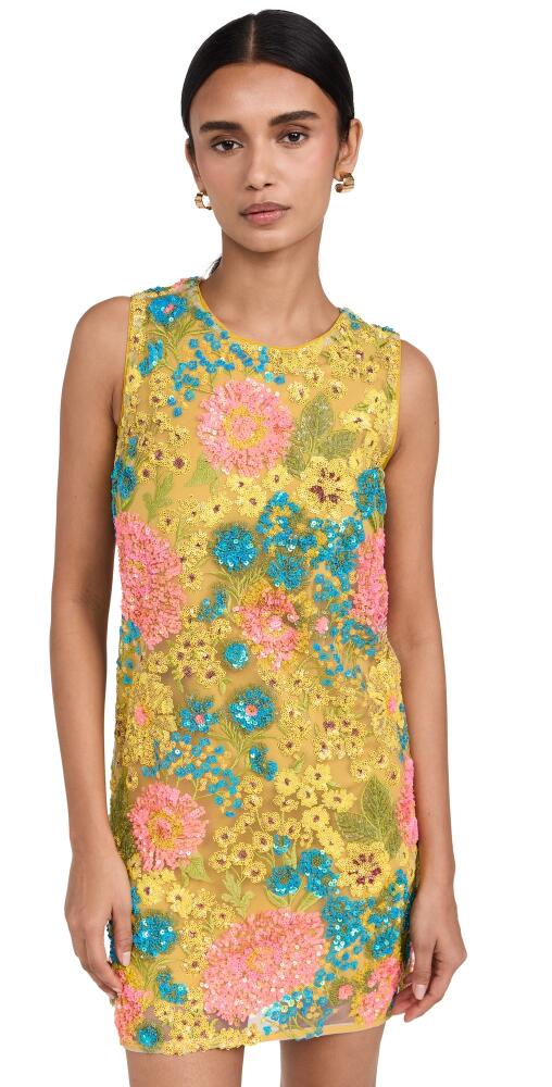 Le Superbe Day Shifter Dress Ojai Flower Sequins Cover