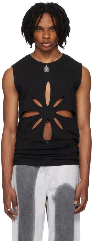 KUSIKOHC Black Cutout Tank Top Cover