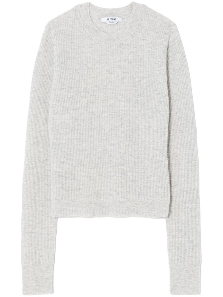 RE/DONE waffle-knit crew-neck jumper - Grey Cover