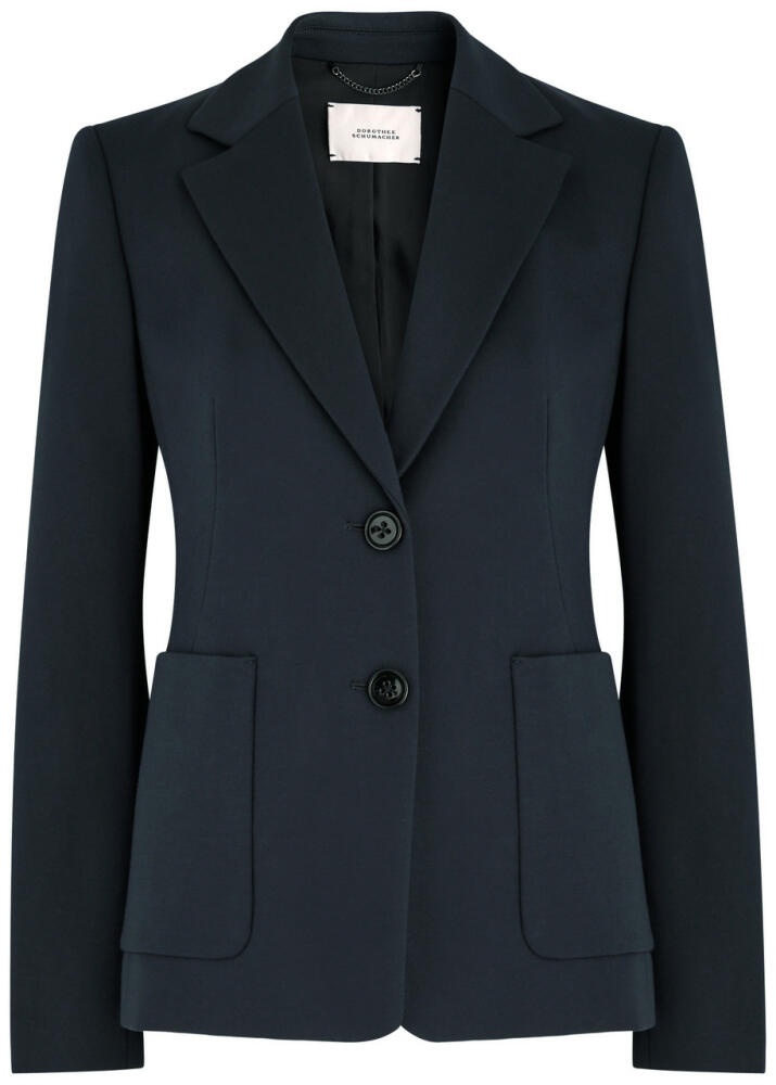 Dorothee Schumacher Emotional Essence Stretch-jersey Blazer - Navy Cover