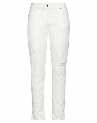 Blumarine Woman Pants White Cotton, Elastane Cover